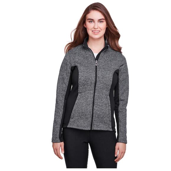 Spyder Constant Full Zip Sweater Fleece Hybrid Jacket Charcoal Heather S - Picture 1 of 10